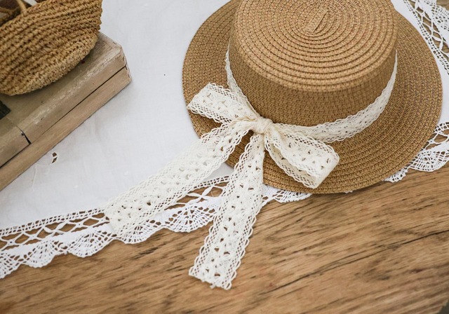 ※お洋服と同梱限定※【5/9〆予約】<flo>  Maisie lace straw Hat