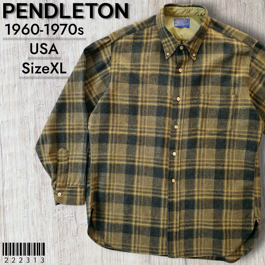 PENDLETONペンドルトン□美品 1960-70s vintage USA製 FIRESIDE
