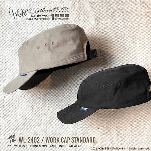 Well-Tailored/ ウェルテイラード WORK CAP STANDARD ワークキャップ シンプルデザイン ワンポイント アウトドア レディース メンズ ブランド