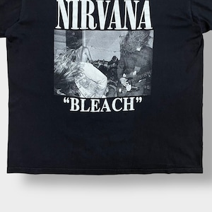 【BROADWAY】ニルヴァーナ ブリーチ ロゴ プリント バンドTシャツ バンT ロックT NIRVANA BLEACH カートコバーン L 半袖 US古着