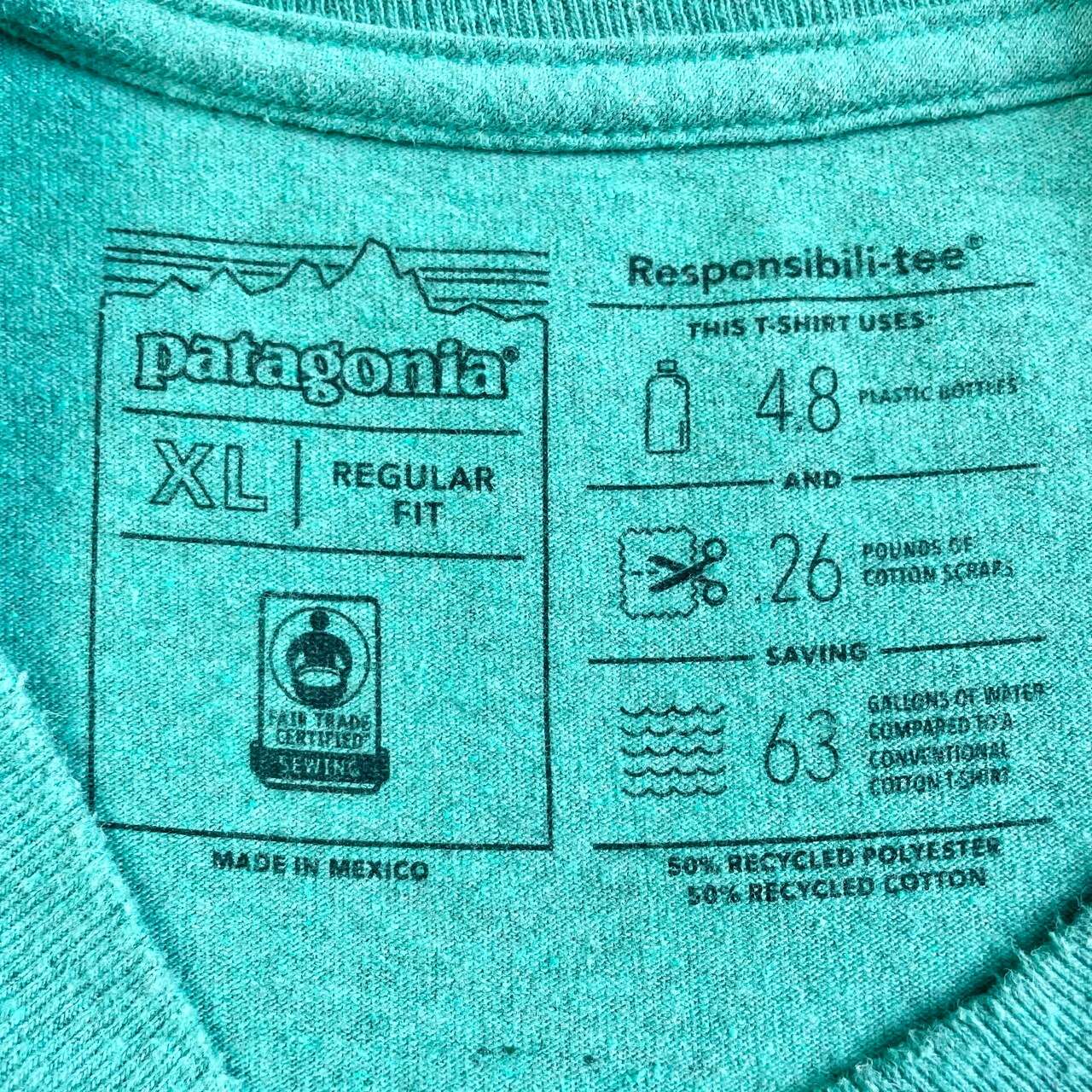 patagonia パタゴニア 胸ロゴ バックプリント Tシャツ メンズXL 古着 