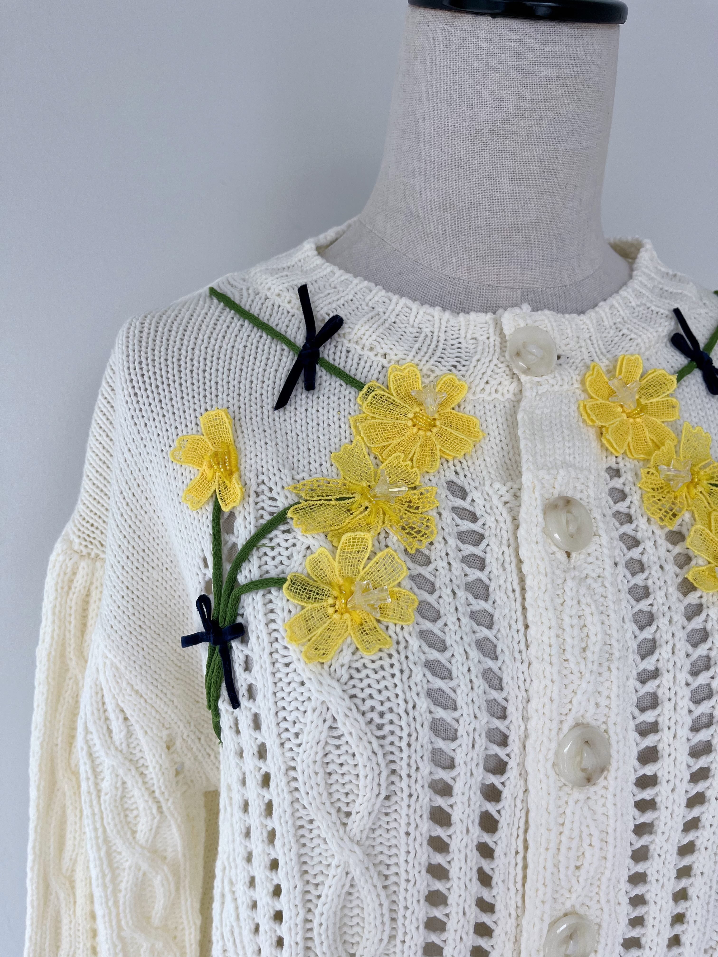 MUVEIL ブーケ刺繍カーディガン | KOKO MUVEIL ブーケ刺繍カーディガン | KOKO