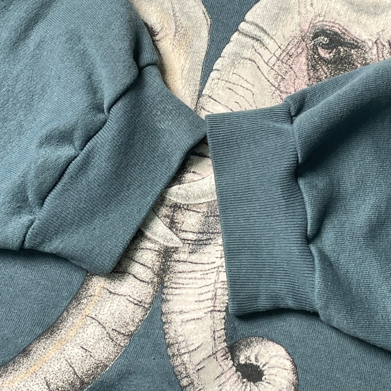 90年代 HARLEQUIN NATURE GRAPHICS スウェットシャツ ゾウ 両面 