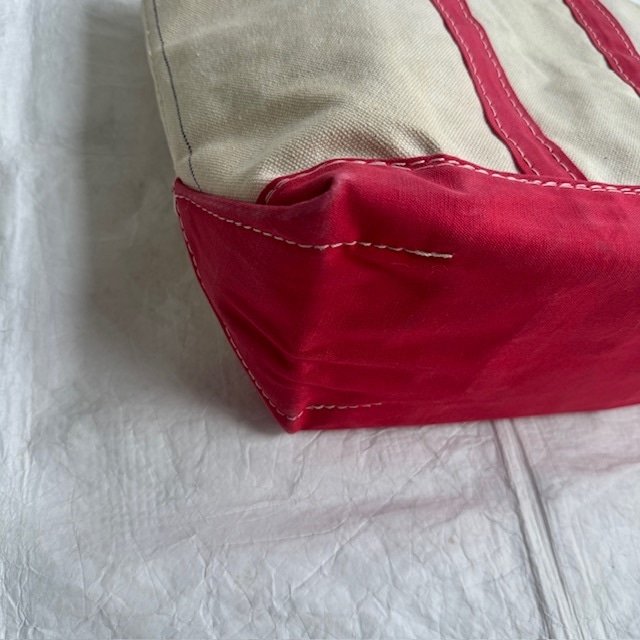 L.L.Bean トートバッグ ボートアンドトート 70s ローズレッド ギザタグ ミディアム コットンキャンバス ヴィンテージ 画像11