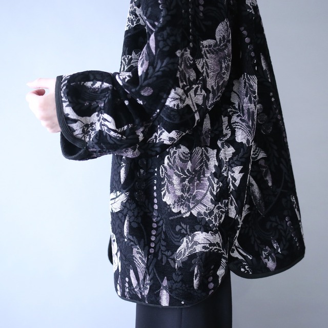 "reversible" monotone mode design loose silhouette weaving jacket