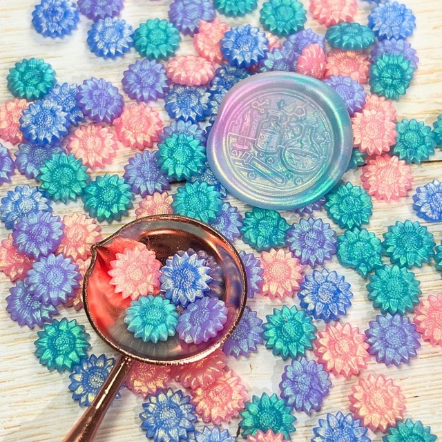 【サンフラワー型】【4種ミックス】キャンディサンフラワーブリリアントライト【約100粒】＃SWBS-CBL