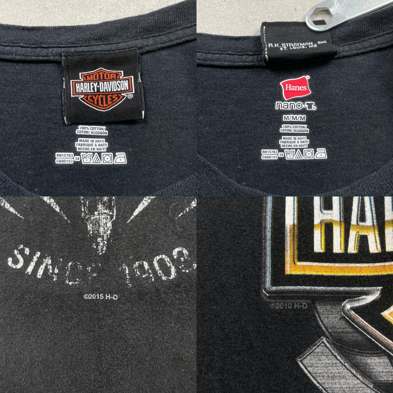 Harley-Davidson ハーレーダビッドソン 両面プリント ポケットTシャツ