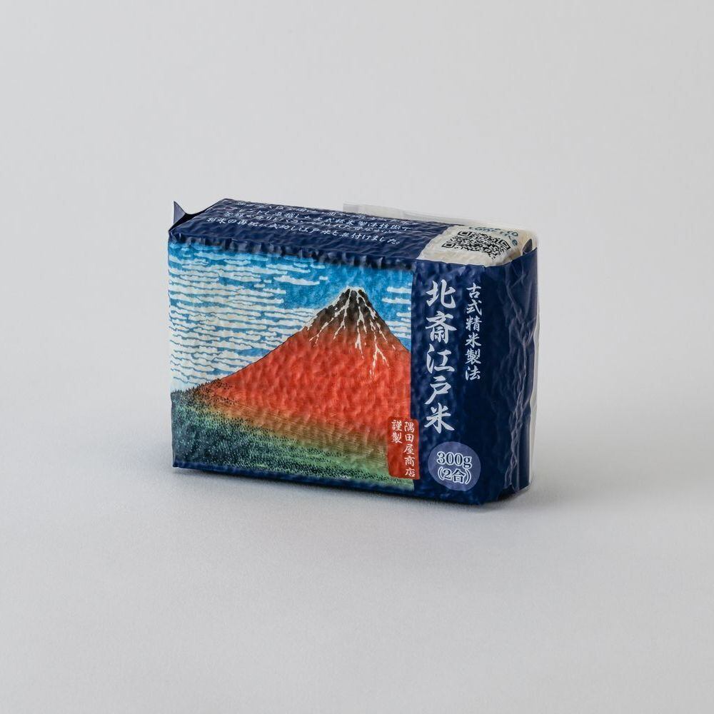 北斎江戸米4個セット (波裏2個・赤富士2個 300g×4） | sumidaya
