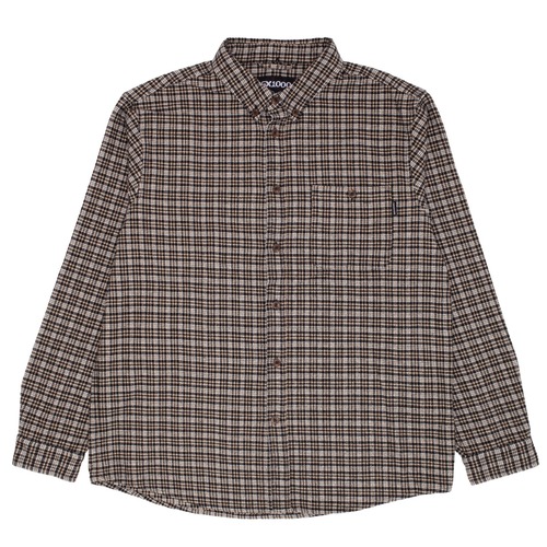 GX1000 / LONG SLEEVE BUTTON DOWN BEIGE HOUNDSTOOTH
