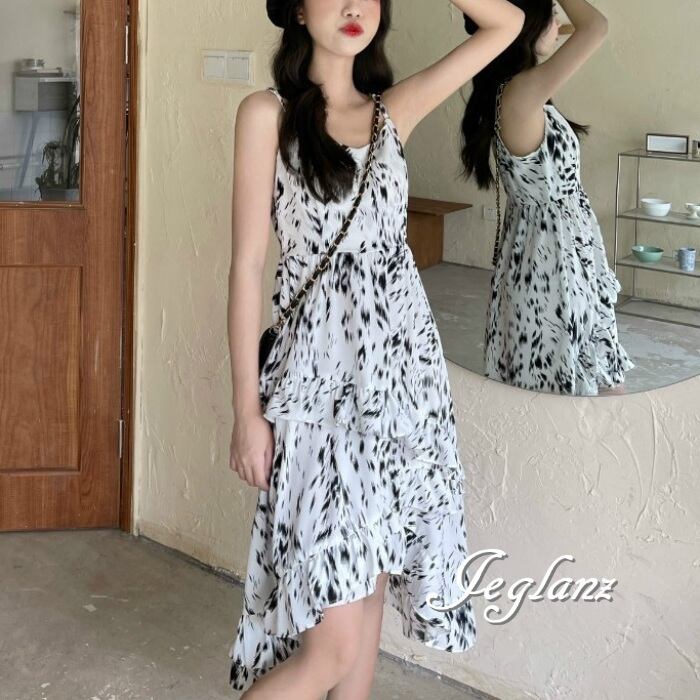 サマードレス キャミワンピース レイヤード フィッシュテール(MA437)ρ