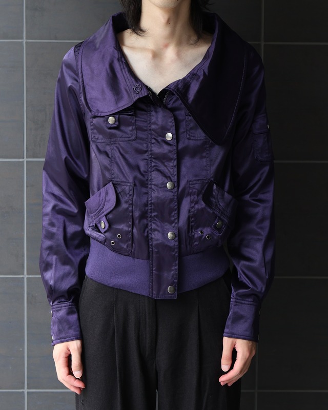 short length zip snap blouson
