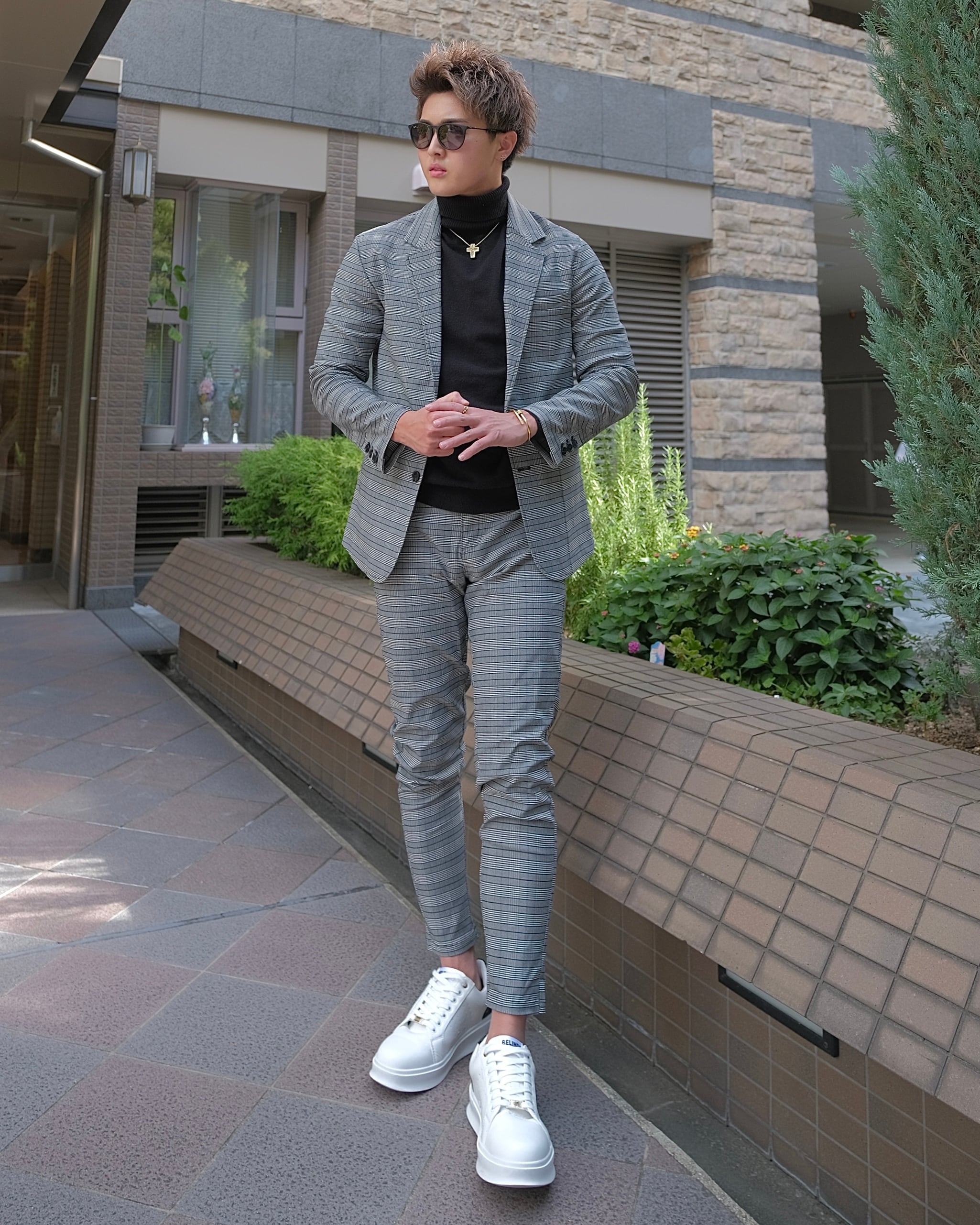 BELINDA ORIGINAL CHECK SLACKS【BB25028】 | BELINDA OFFICIAL