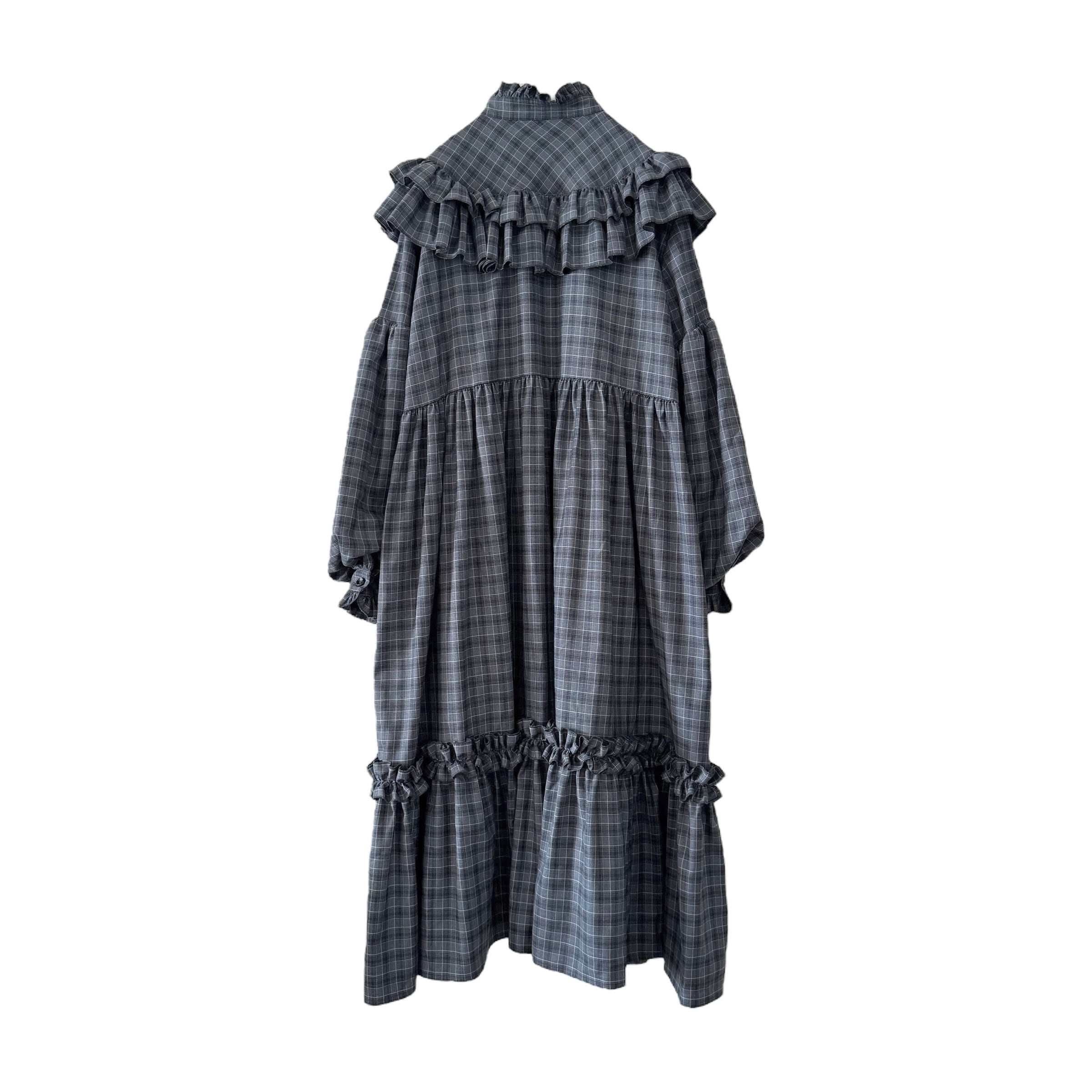 ヨークフリルワンピース GRAY