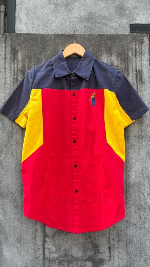 Black Pyramid Multi-Color Embroidery Shirt