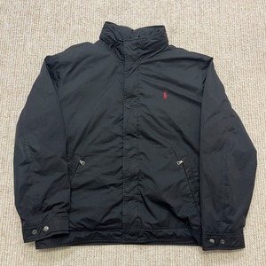 RALPH LAUREN NYLON/FLEECE JACKET BLACK