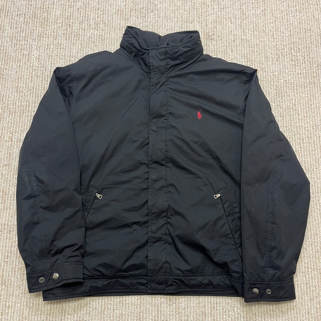 RALPH LAUREN NYLON/FLEECE JACKET BLACK