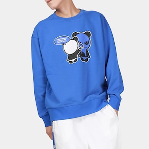 SALE 送料無料 【HIPANDA ハイパンダ】メンズ クルーネック スウェット トレーナー MEN'S CREW NECK SWEAT SHIRT / BLUE・WHITE