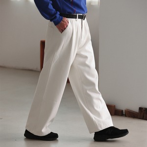 コットンツイル ワイドテーパードパンツ N3465