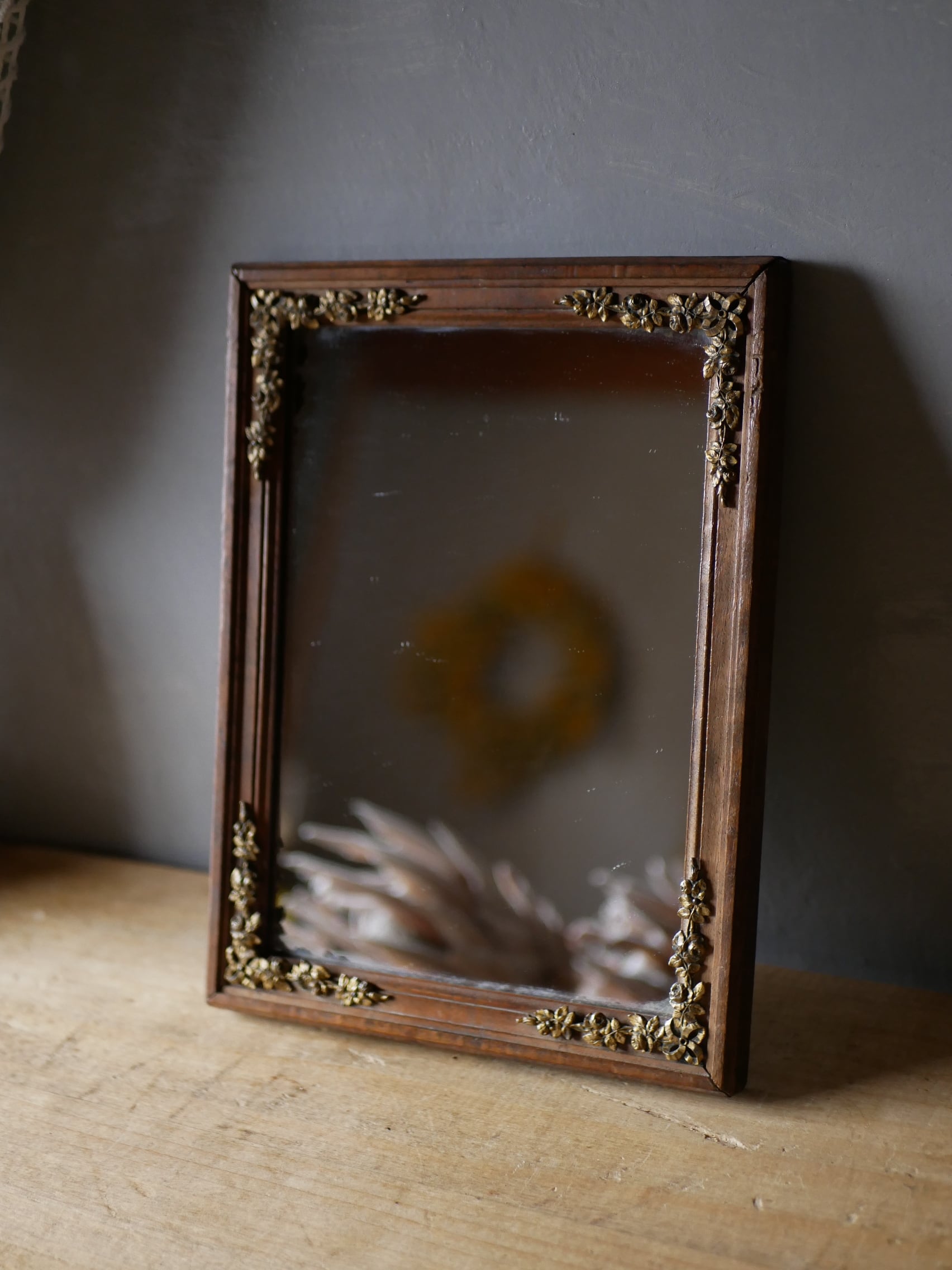 木枠のミラー フランスアンティーク ブロカントのある暮らし フランスブロカント