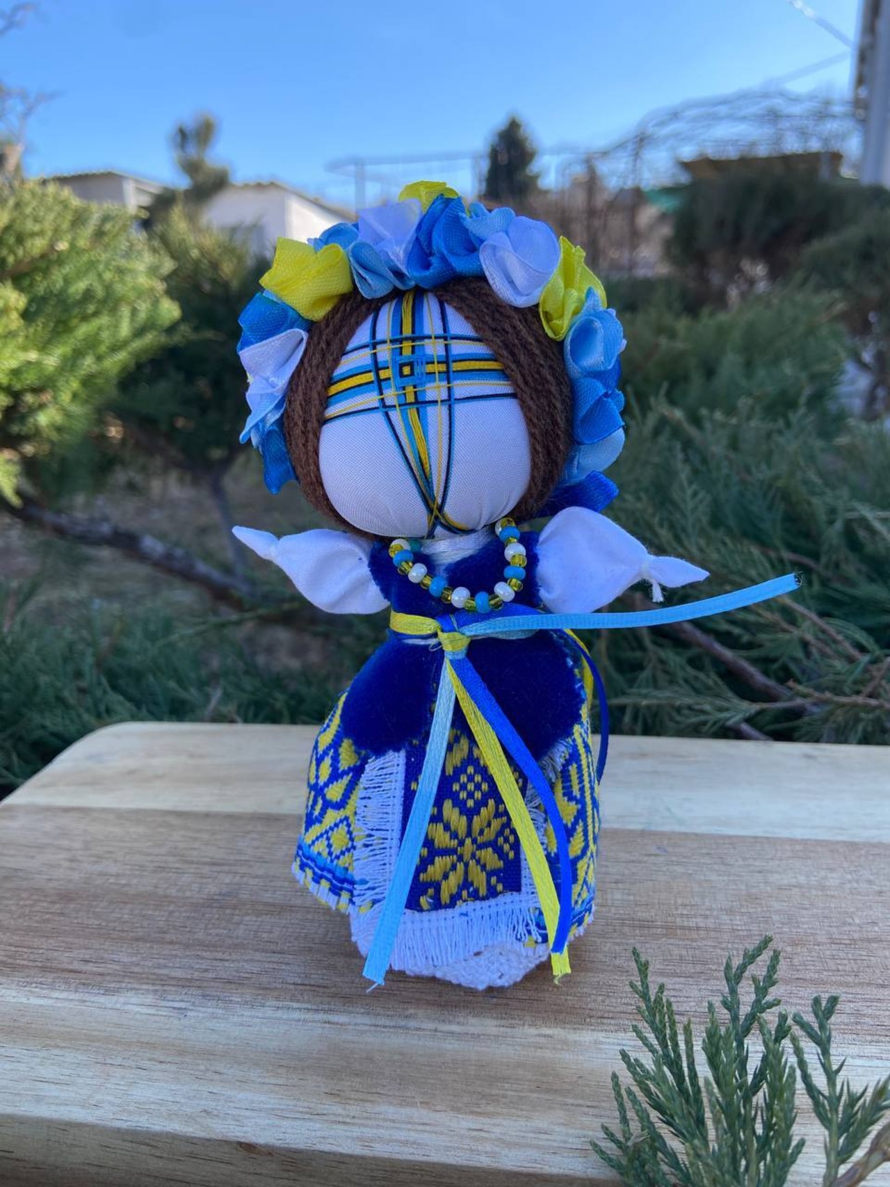 UA.Designer手作りモタンカ 14cm（ウクライナの御守り）スタンド付き - 2