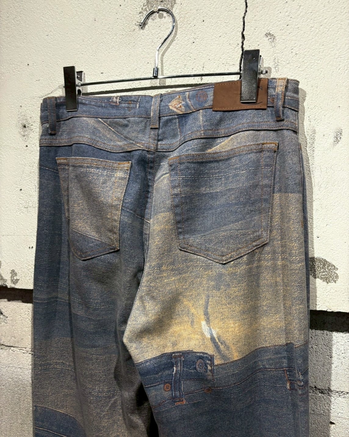 Just Cavalli ジャストカヴァリパッチワーク柄 パンツ 26/40美脚 Caka otto】 “Just Cavalli” Patch Work Design Vintage Flare Denim