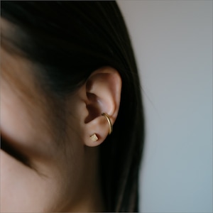 ear cuff  真鍮製　(片耳）塗装加工なし　ノンホール【日本製】