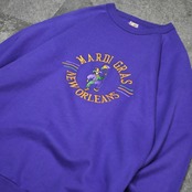 MARDI GRAS clown embroidery souvenir sweat