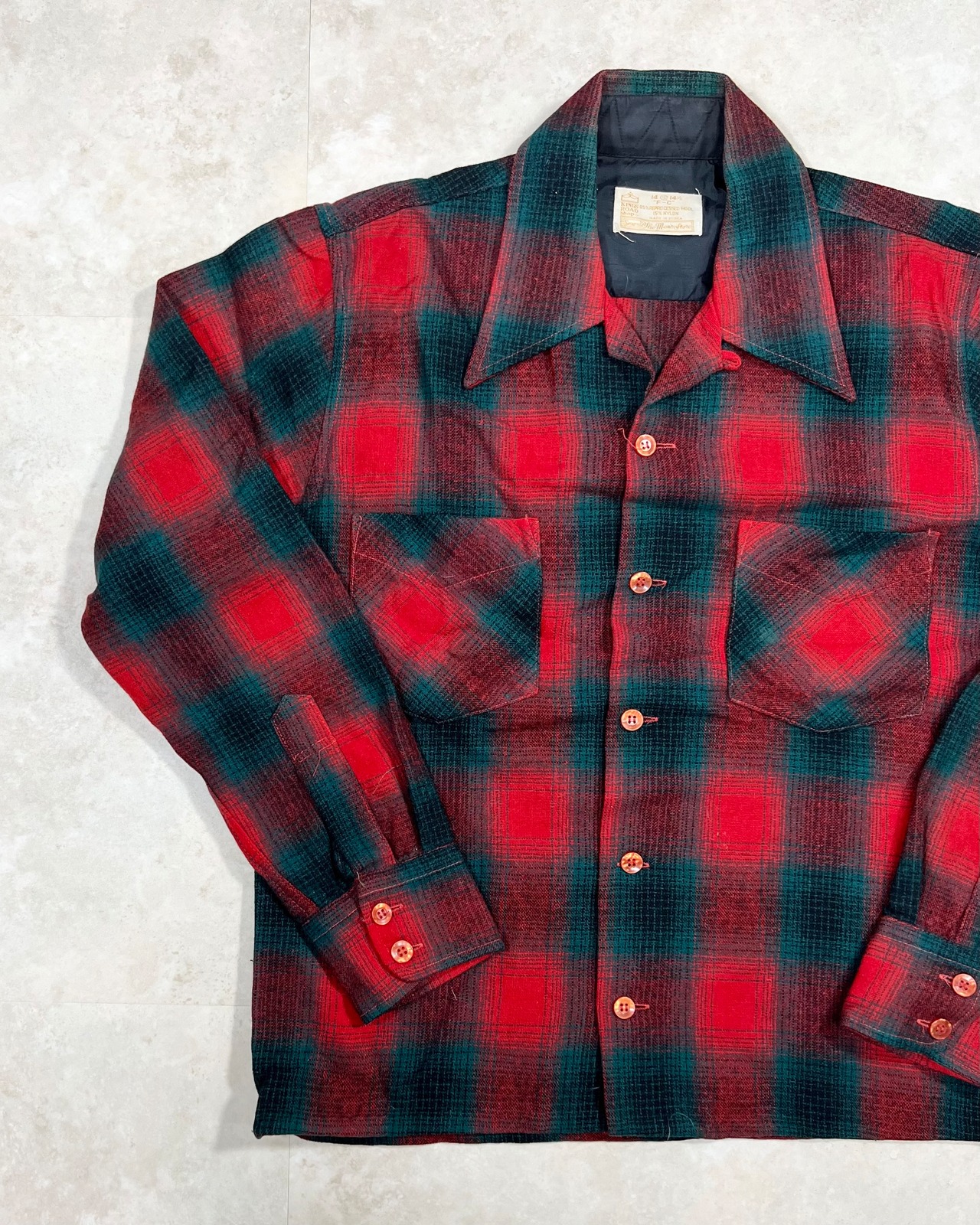 60〜70s Sears KINGS ROAD ombre check shirt | savvy