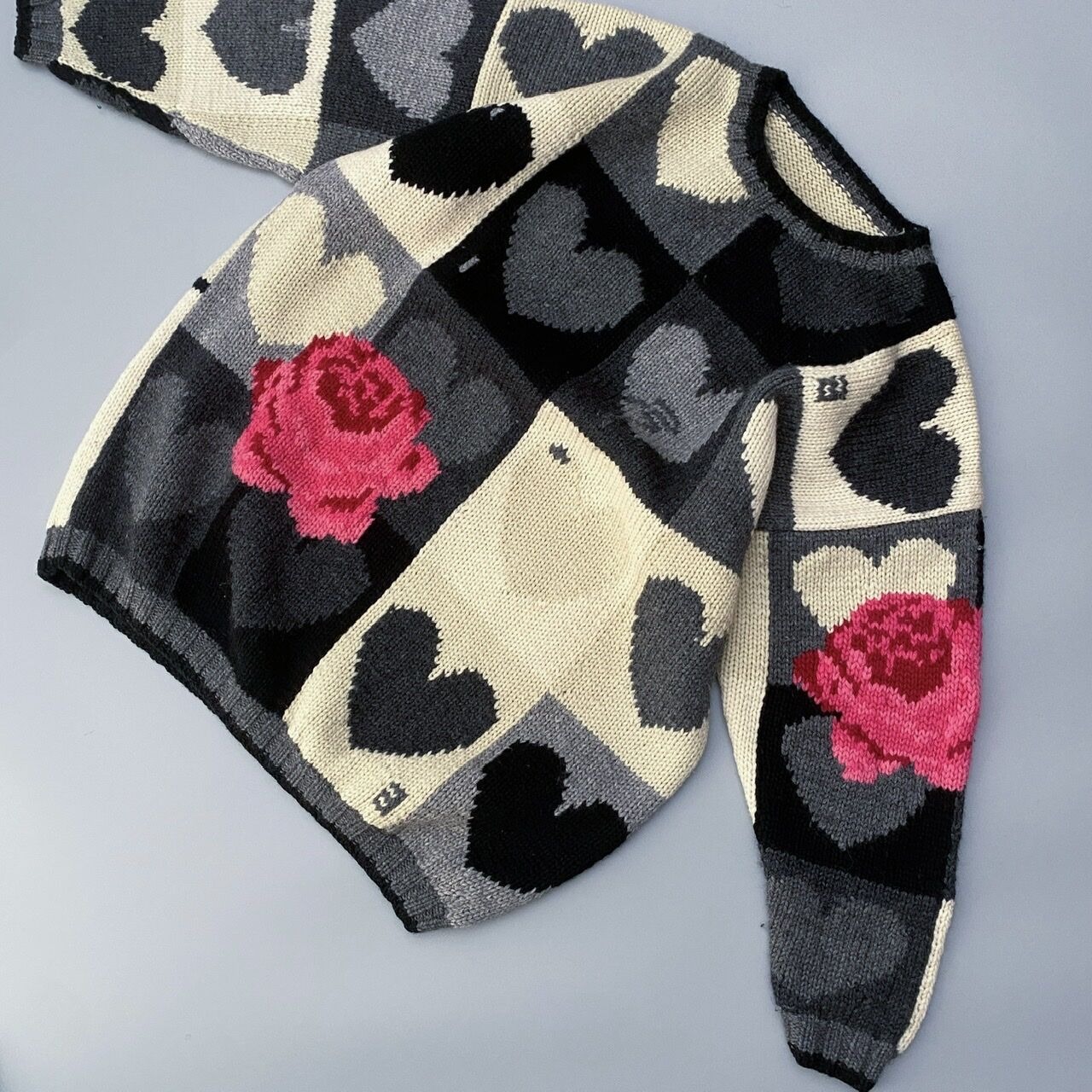 80's JOSEPH TRICOT heart&rose knit jumper