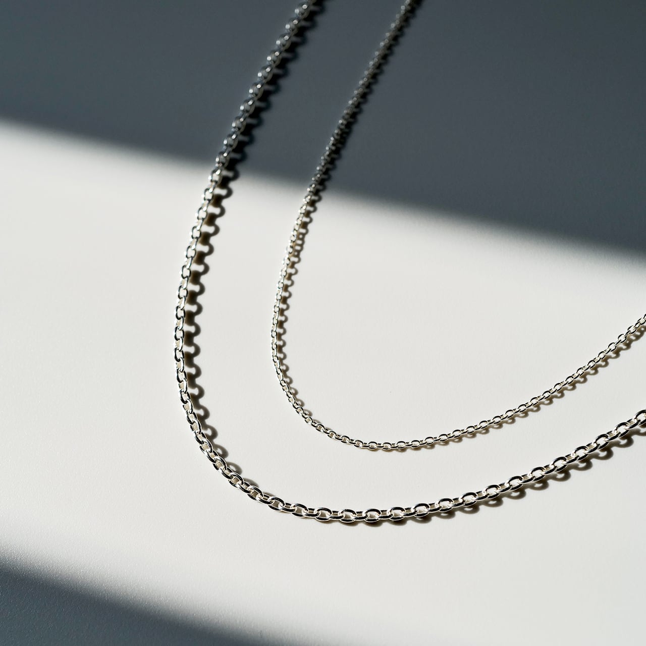 ネックレスチェーン｜55cm｜シルバー925｜1.9mm幅｜アズキチェーン
