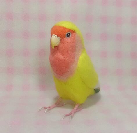 受注作成品】 コザクラインコ チェリー系 イエロ－ ゴールデンチェリー