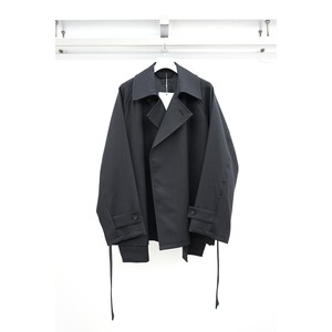 [Blanc YM] (ブランワイエム) BL-23A-STC Short Trench Coat (Blue-Black)