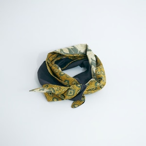 chisaki (チサキ) sumi コットンブロックプリント ターバン(ヘアバンド)