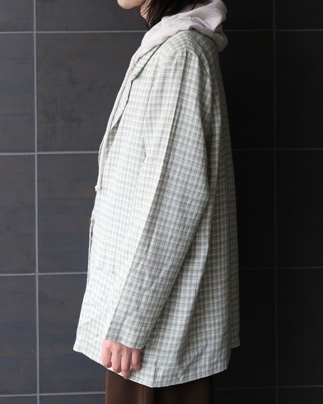 Check single tailored jacket