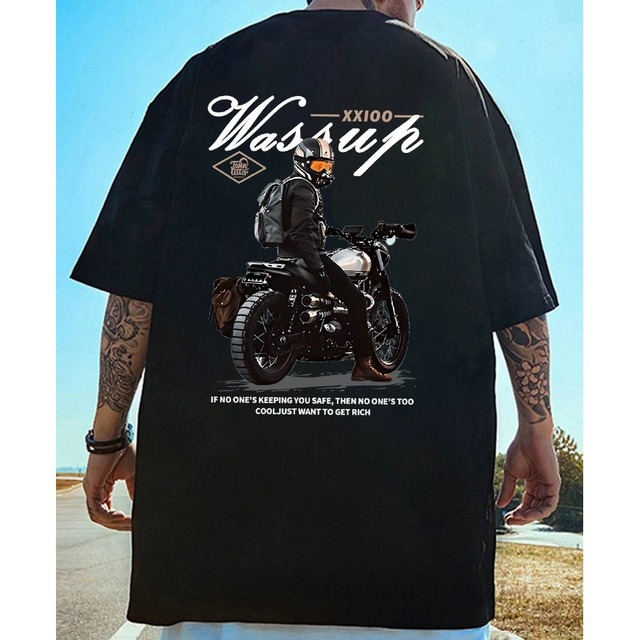 バックプリントデザイン　オーバーサイズTシャツ　00173