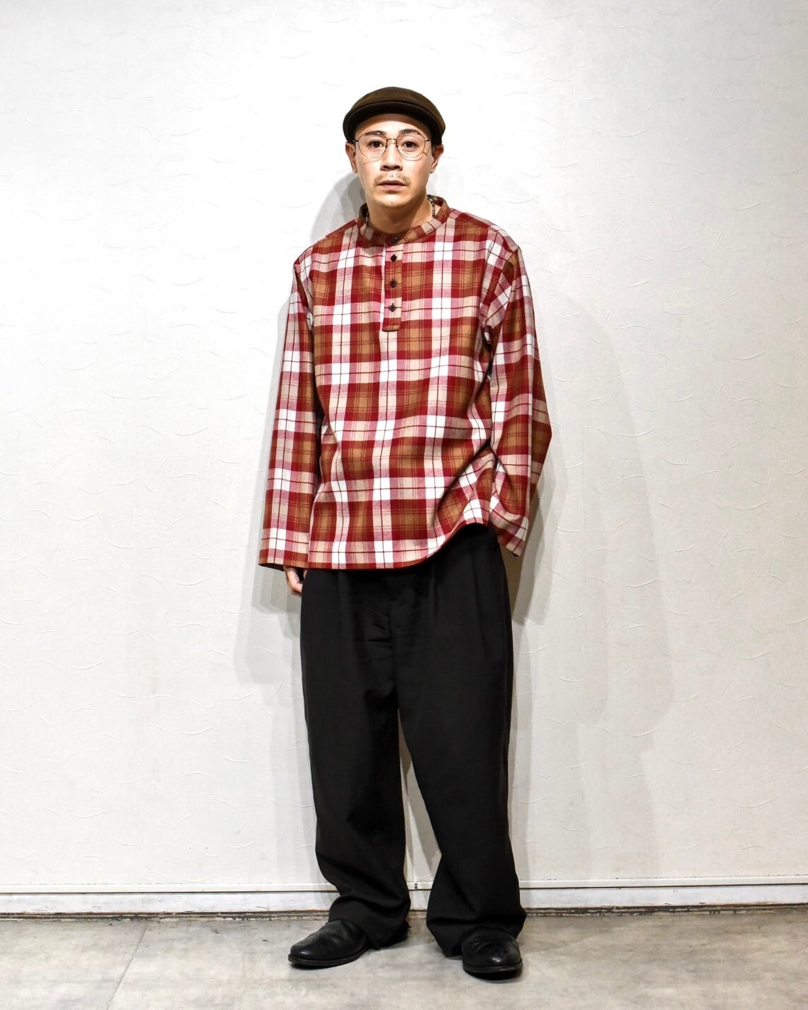 ALLEGE - Pullover Wool Check Shirt (size-3) ¥14000+tax ALLEGE - Pullover Wool Check Shirt (size-3) ¥14000+tax