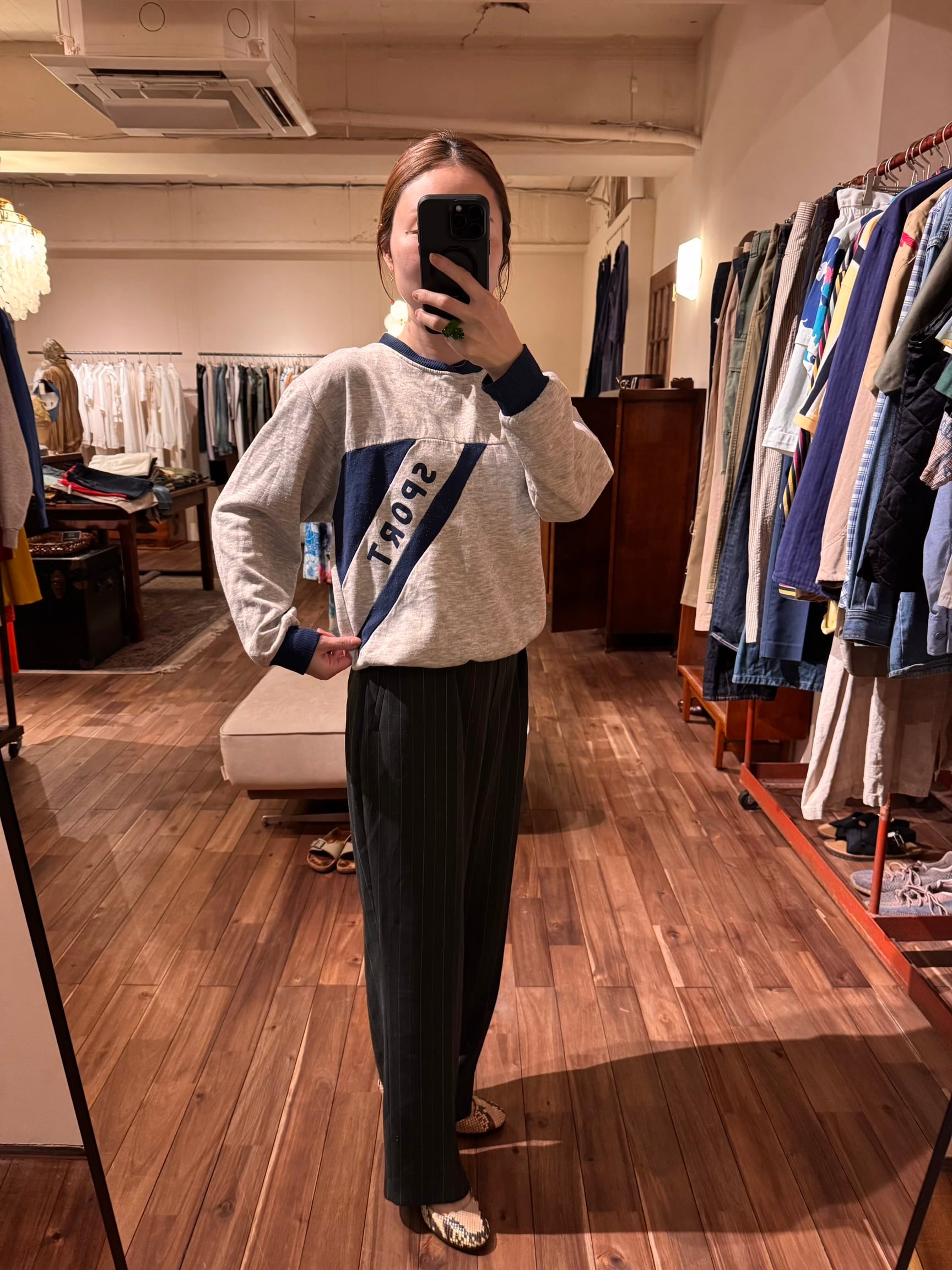 MARCONA ピンストライプスラックス | DROOMTUIN_VINTAGE