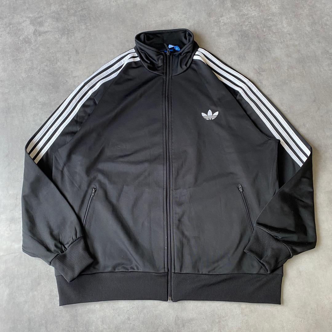 80s古着adidasSPORTトラックジャケット刺繍ロゴスリーライン