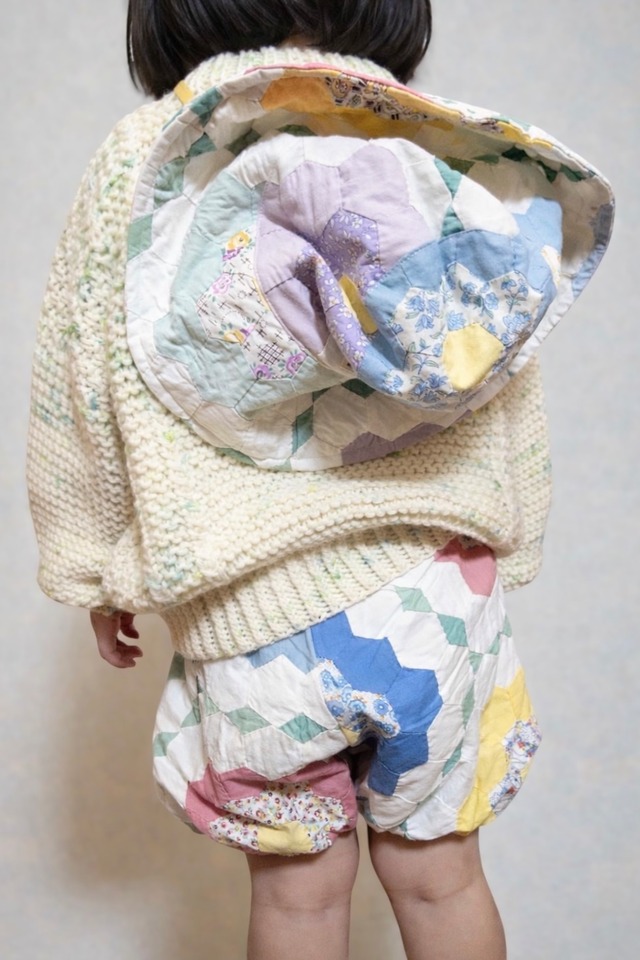 《即納》Nellie Soo / Vintage quilt bubble shorts 002 (2-4Y)