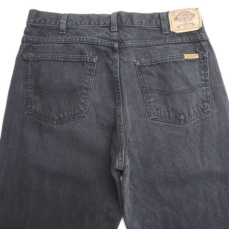 古着 ディッキーズ Dickies ブラックデニムパンツ ジーンズ ジーパン