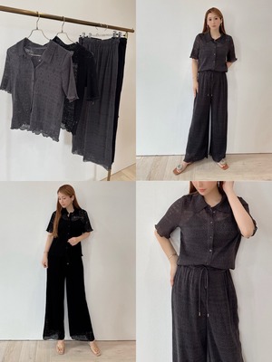 新作SALE！！レースカットプリーツset up ¥9,800+tax