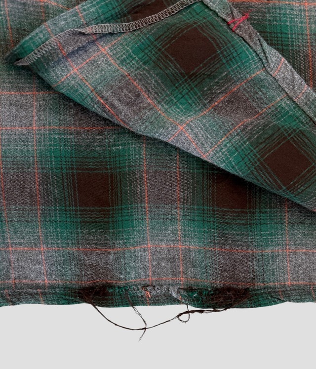 -San Marino- Vintage 70s XL Ombre Check Shirt