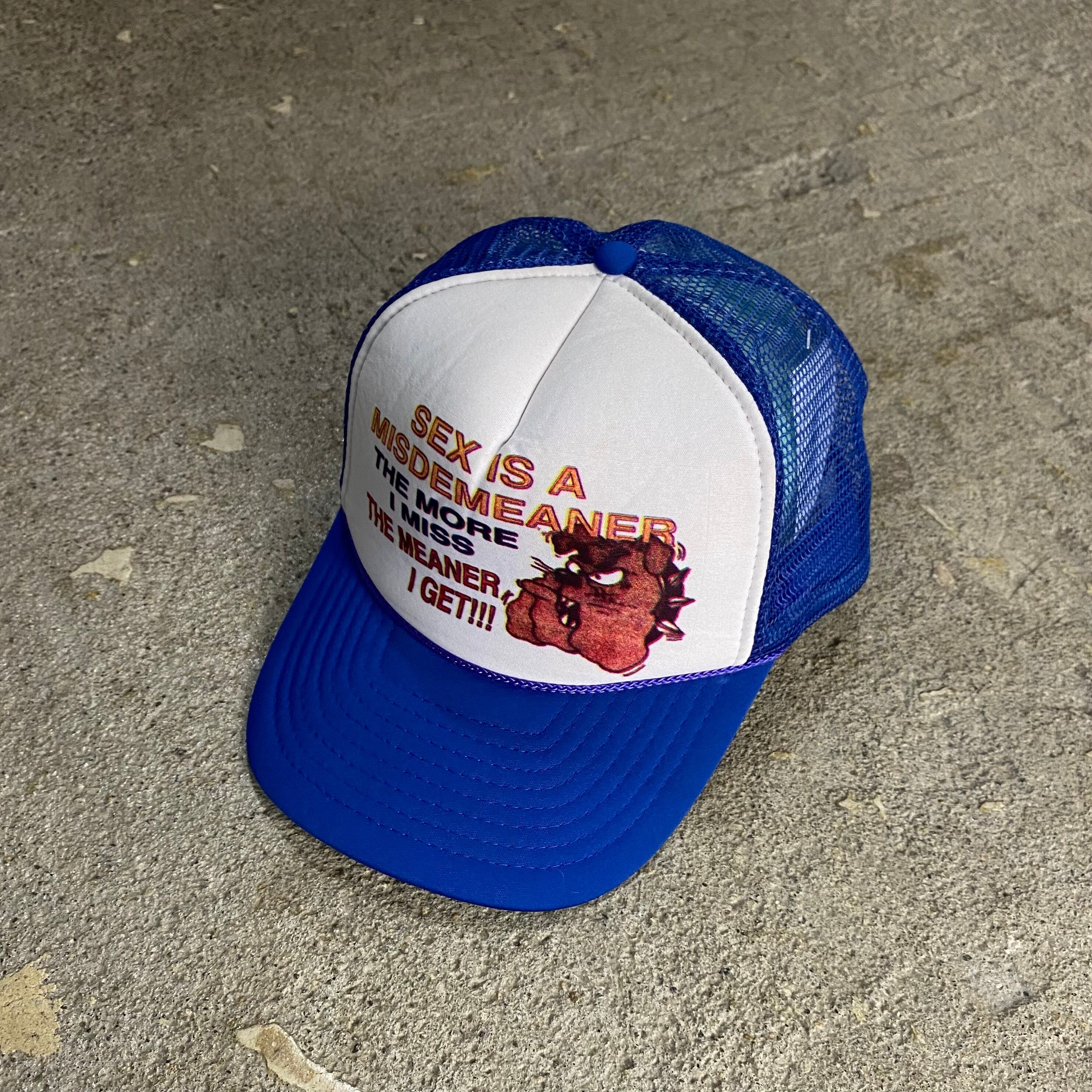 90s "SEX IS A MISDEMEANOR" mesh cap【仙台店】