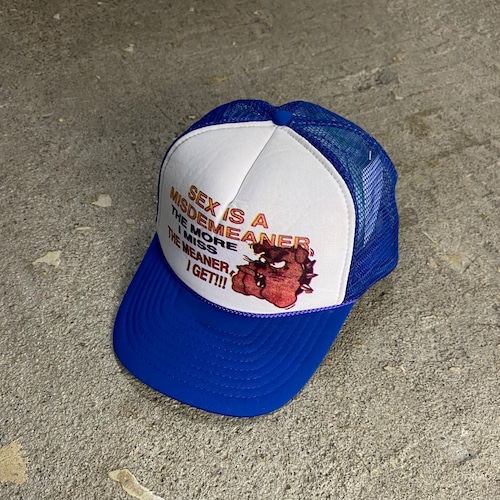 90s "SEX IS A MISDEMEANOR" mesh cap【仙台店】