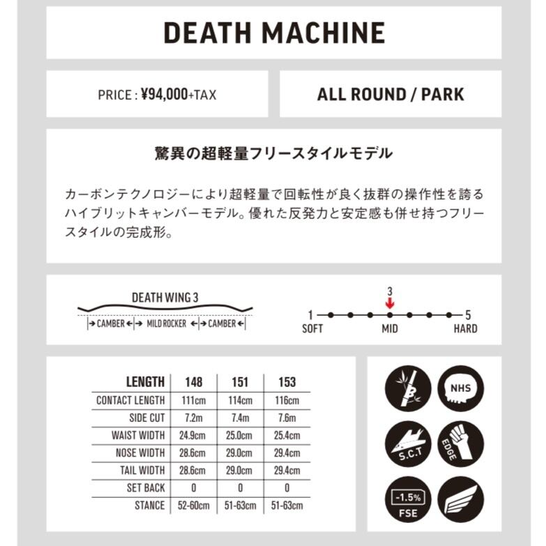 型落ち . 22-23モデル DEATH LABEL. DEATH MACHINE. デスレーベル デス