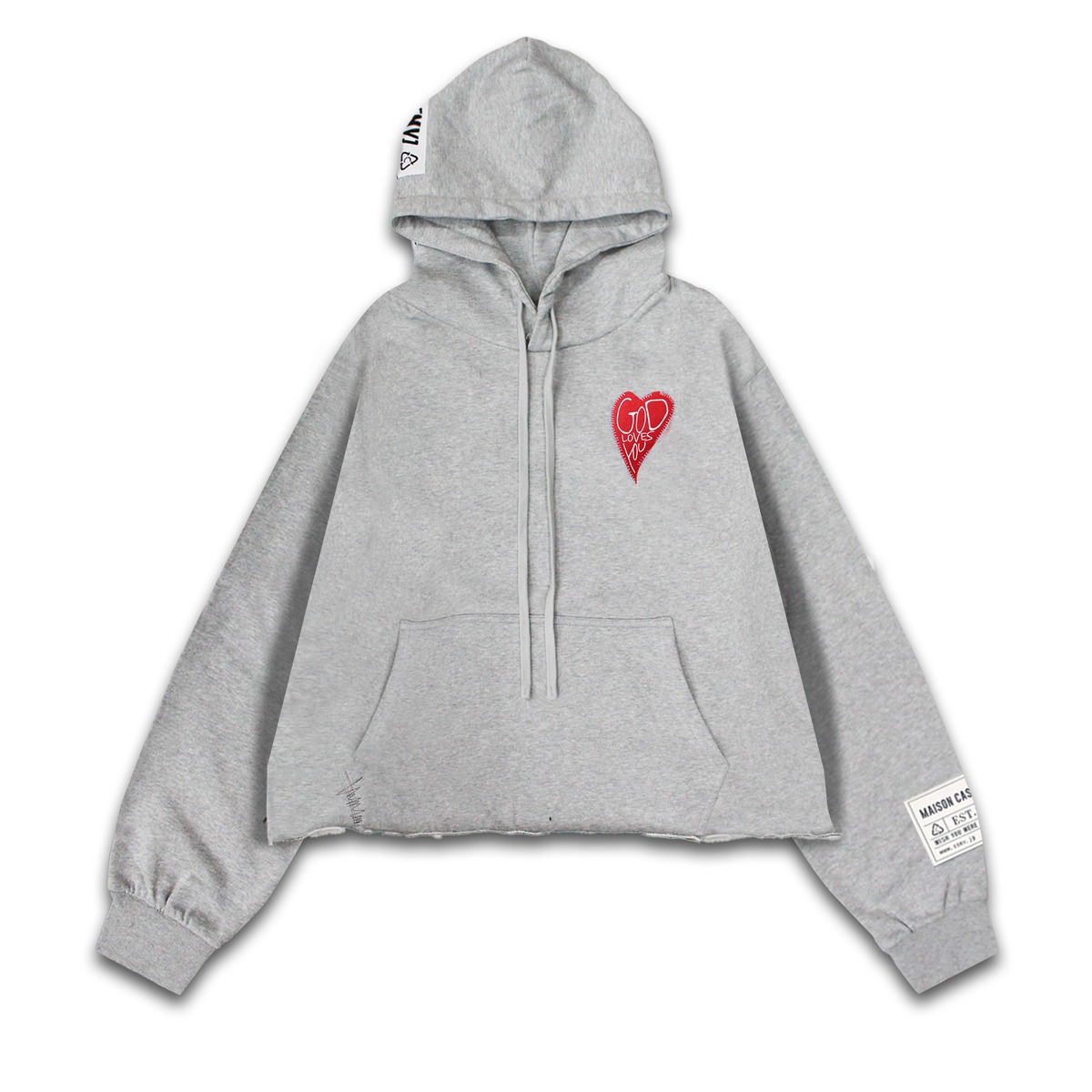 God Loves You Cropped Hoodie | [CSNV]® MAISON CASANOVA