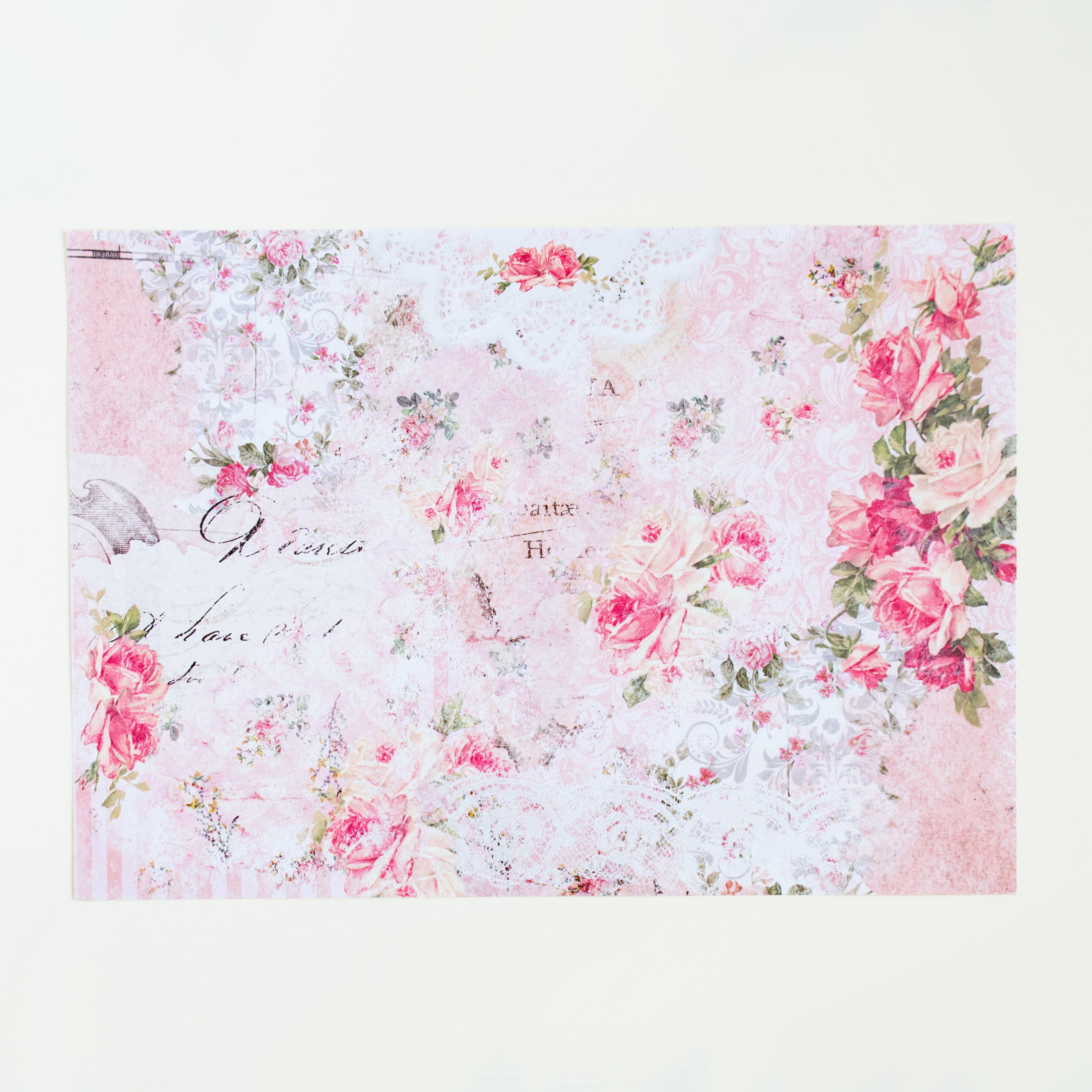 デザインペーパー - ヴィンテージローズ No.11 【Vintage girly