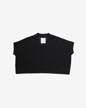 V Neck  Layered  pullover-black <LSD-BC1K2>