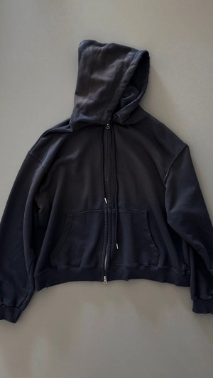 Damage sweat zip hoodie (Navy) 2601-65-003