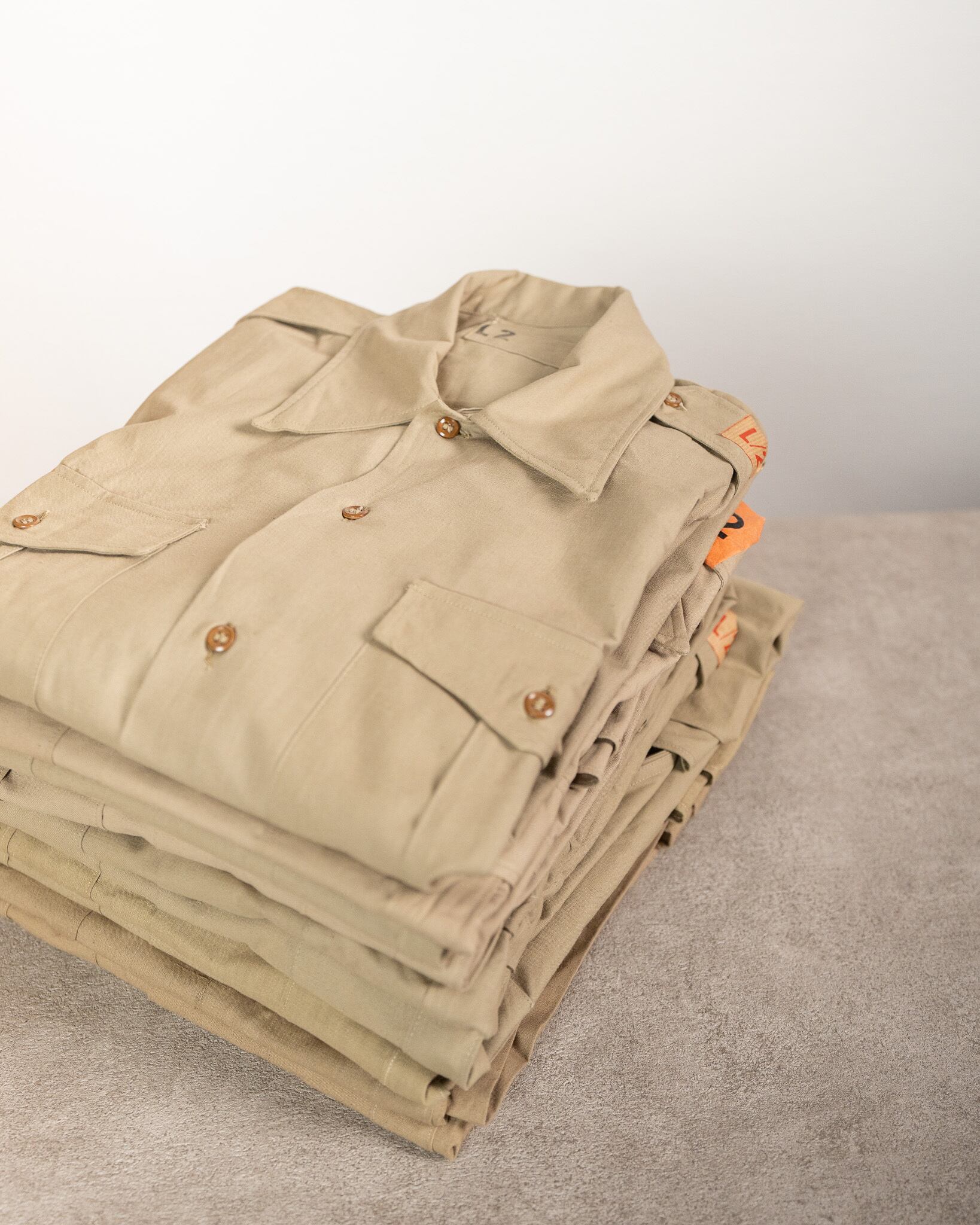 DEADSTOCK】Type 2 French Army M-47 Chino Shirt フランス軍